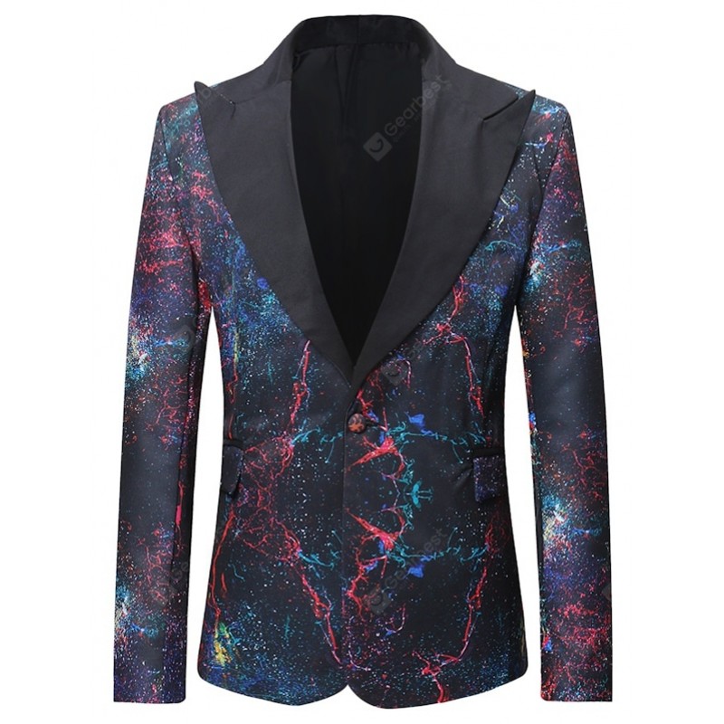 Painting Print Casual Outdoor Blazer