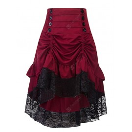 Stitching Lace Bag Hip Skirt