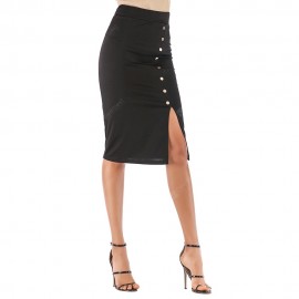 Women'S Fashion Elastic Bag Hip Black Slimming Long Skirt Bag Hip Skirt