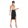 Women'S Fashion Elastic Bag Hip Black Slimming Long Skirt Bag Hip Skirt