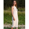 Women Jewel Collar Sleeveless Pure Color Sheathy Knitted Dress