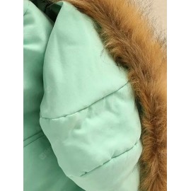 Winter Thick Coat Large Size Hooded Long Cotton Clothing Suede Lamb Hair Parkas for Women