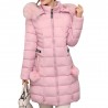 Waterproof Hoodies Long Winter Woman Dows Jacket Pink Fur Coat