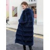 Velvet Scarf Long Goose Down Jacket