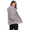 Plush Hooded Solid Color Jacket Jacket