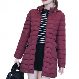 Warm Jacket Light Duck Down Jacket Long Female Overcoat Slim Solid Coat