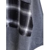 Plus Size Plaid Panel Turtleneck Tee