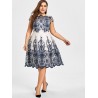 Plus Size Boat Neck Party Dress