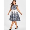 Plus Size Boat Neck Party Dress