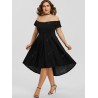 Plus Size Off The Shoulder High Low Dress