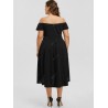 Plus Size Off The Shoulder High Low Dress