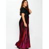 Plus Size Printed Empire Waist Maxi Formal A Line Party Dress