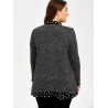 Plus Size Polka Dot Insert Sweater