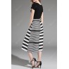 Top and Striped Wide Leg Pants