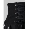 Piano Key Print Lace Up Skirt