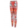 Plus Size Christmas Santa Claus Bell Print Leggings