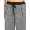 Plus Size Zipper Embellished Drawstring Waist Jogger Pants