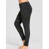 Plus Size Sheer Mesh Panel Workout Leggings