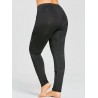 Plus Size Sheer Mesh Panel Workout Leggings