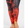 Plus Size Fire Pattern Yoga Tights