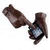 Touch Screen Men Gloves Leather Winter