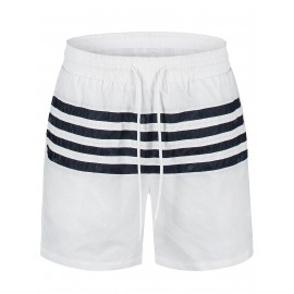 Striped Swimming Board Shorts