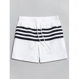 Striped Swimming Board Shorts