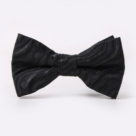 Wave Stripe Jacquard Double-Deck Bow Tie