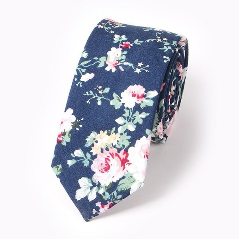 Rose Print 6CM Width Tie