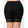 Plus Size Lace Insert Short Leggings