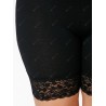 Plus Size Lace Insert Short Leggings