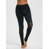 Sheer Mesh Panel Sports Stirrup Leggings