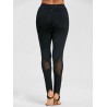 Sheer Mesh Panel Sports Stirrup Leggings