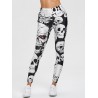 Skull Print Sports Leggings