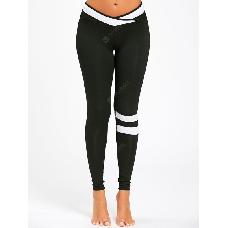 Stripe Contrast Workout Leggings