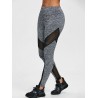 Sheer Mesh Panel High Waist Workout Leggings