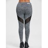 Sheer Mesh Panel High Waist Workout Leggings