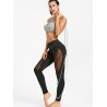 See Through Mesh Panel Yoga Tights