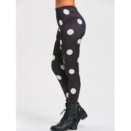 Skinny Polka Dot Print Leggings