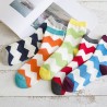 One Set Wave Pattern Casual Jacquard Socks