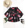 Off Shoulder Floral Bell Sleeve Romper