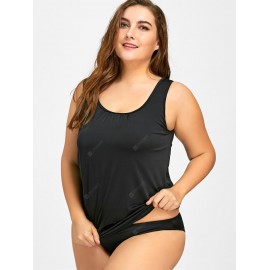 Plus Size Blouson Tankini Set