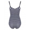 Women's Trendy Spaghetti Strap Polka Dot Striped One Piece Swimwear