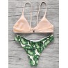 Palm Tree Spaghetti Straps Bikini