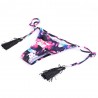 Refreshing Style Halter Bra Low Waist Fringed Briefs Women Swinwear