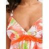 Printed Flounce Blouson Tankini Set