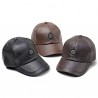 Warm Windproof PU Leather Cap