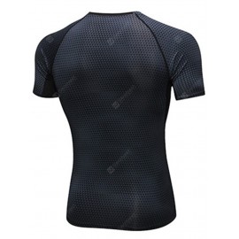 ZT11 Men Three-dimensional Printing Fitness Running Sports Quick-drying T-shirt