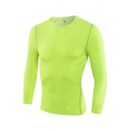 Outdoor Elastic Breathable Running Long Sleeves Tee for Men