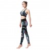 Women Trendy Print Sleeveless Two-Piece Yoga Set Gym Clothes Sports Suit